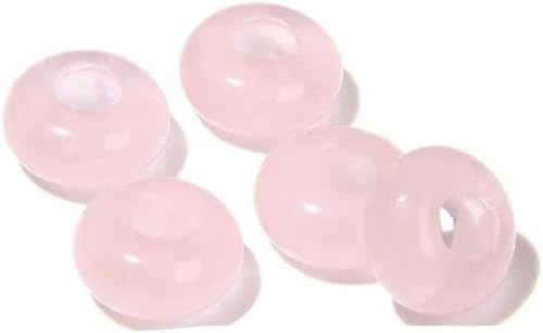 10 Stück runde Steinperlen in Donutform mit großem Loch, Augenperlen für DIY-Armbänder im koreanischen Stil, Nr. 31 Quarz, 10 Stück von BGPFJK