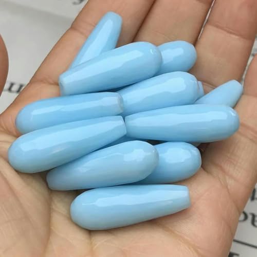 10 x 30 mm facettierter dunkelroter Chalcedon-Jade-Stein, Wassertropfen, lose Abstandsperlen zur Schmuckherstellung, DIY-Armbandzubehör-Blau_a-10 x 30 mm, 9 Stück 10 x 30 mm facettierter dunkelroter Chalcedon-Jade-Stein, Wassertropfen, lose Abstandsperlen zur Schmuckherstellung, DIY-Armbandzubehör-Blau_a-10 x 30 mm, 9 Stück von BGPFJK