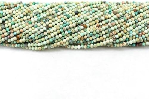 2/3/4MM Stein facettiert Türkis Sand Mondstein Turmalin rund lose kleine Perlen Schmuck machen-Peru Türkis A-3mm-Peru Türkis a-4 Millimeter von BGPFJK
