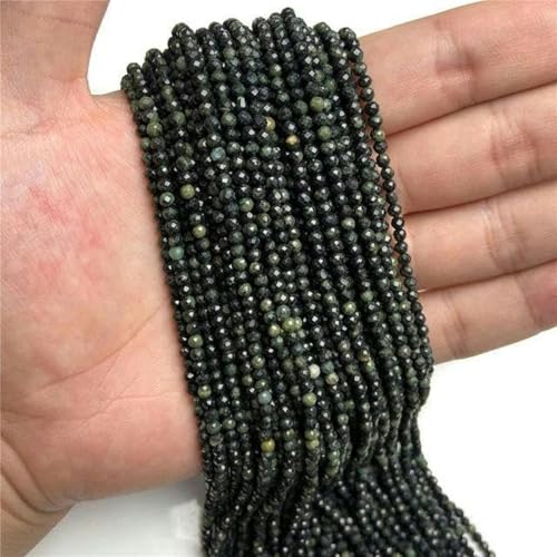 2 3 4 mm schwarz-weiße facettierte Edelstein-Mineralienperlen, lose, kleine Saatkristall-Quarzstein-Abstandshalterperlen für die Schmuckherstellung, Nr. 29 Kambaba, 2 mm, ca. 180 Stück von BGPFJK