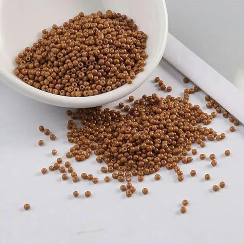 2 mm 11/0 lackierte Farben Glas-Abstandsperlen DIY tschechische Perlen 1000 Stück-Braun 02-2 mm 1000 Stück 2 mm 11/0 lackierte Farben Glas-Abstandsperlen DIY tschechische Perlen 1000 Stück-Braun 02-2 mm 1000 Stück von BGPFJK
