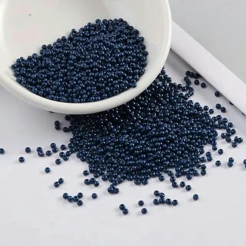 2 mm 11/0 lackierte Farben Glas-Abstandsperlen DIY tschechische Perlen 1000 Stück-Marineblau-2 mm 1000 Stück 2 mm 11/0 lackierte Farben Glas-Abstandsperlen DIY tschechische Perlen 1000 Stück-Marineblau-2 mm 1000 Stück von BGPFJK