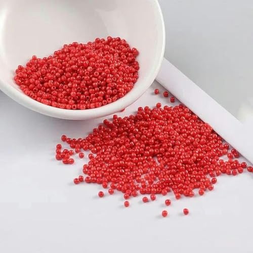 2 mm 11/0 lackierte Farben Glas-Abstandsperlen DIY tschechische Perlen 1000 Stück-Rot-2 mm 1000 Stück 2 mm 11/0 lackierte Farben Glas-Abstandsperlen DIY tschechische Perlen 1000 Stück-Rot-2 mm 1000 Stück von BGPFJK