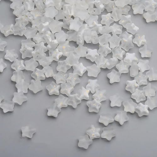 50 Stück/Los 8 mm mattierte Sternperlen mit Farbverlauf, lose Abstandsperlen aus tschechischem Glas zur Schmuckherstellung, handgefertigtes DIY-Zubehör, 11–8 mm (50 Stück) von BGPFJK