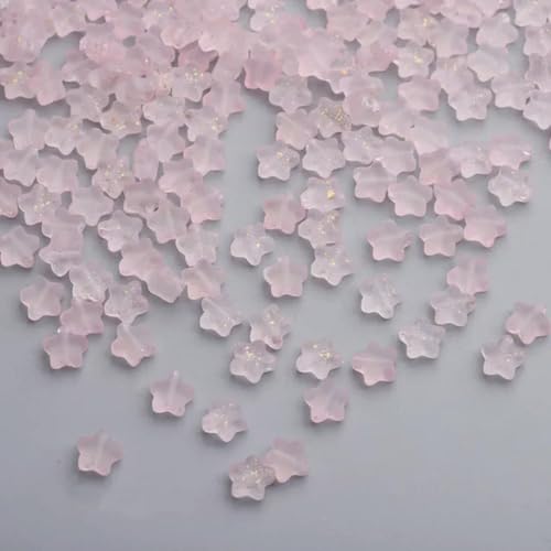 50 Stück/Los 8 mm mattierte Sternperlen mit Farbverlauf, lose Abstandsperlen aus tschechischem Glas zur Schmuckherstellung, handgefertigtes DIY-Zubehör, 8–8 mm (50 Stück) von BGPFJK