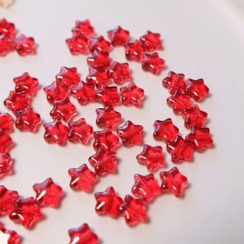 50 Stück/Los 8 mm mattierte Sternperlen mit Farbverlauf, lose Abstandsperlen aus tschechischem Glas zur Schmuckherstellung, handgefertigtes DIY-Zubehör-33–8 mm (50 Stück) von BGPFJK