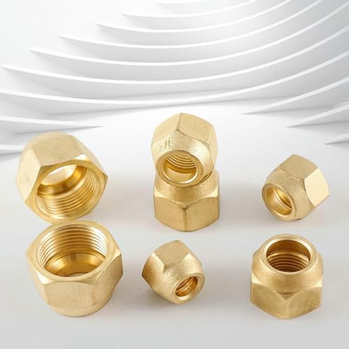 7/16"-17/16" UNF Sechskantmutter 45 Grad SAE 1/4" 3/8" 1/2" 5/8" 3/4" Zoll Bördelrohrverschraubungsadapter Klimaanlage Messing Kupfer-19,05 mm 3l4 Zoll von BGPFJK