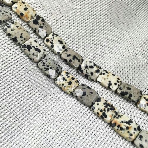 Facettierte Achatperlen in quadratischer Form, verstreute Kristallperlen, DIY-Halsketten- und Armbandzubehör-Spitzenstein-12 x 16 mm von BGPFJK