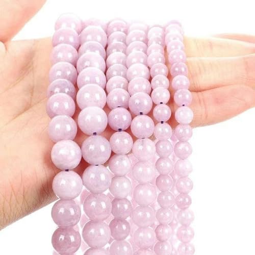 Stein Lila Amethyst Achat Turmalin Jade Lose Abstandsperlen zur Schmuckherstellung DIY Armbänder Bastelzubehör-Optimierung Kunzit-4mm-ca. 90 Stück Stein Lila Amethyst Achat Turmalin Jade Lose Abstandsperlen zur Schmuckherstellung DIY Armbänder Bastelzubehör-Optimierung Kunzit-4mm-ca. 90 Stück von BGPFJK