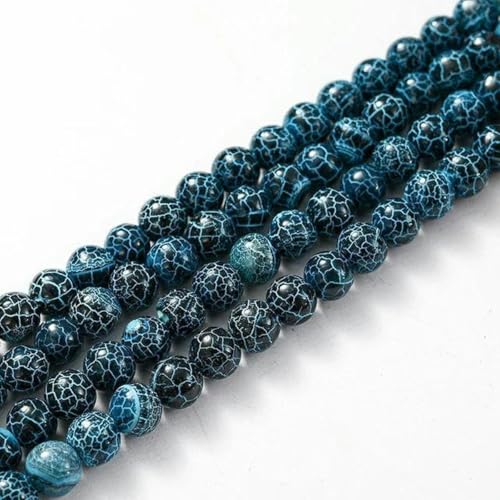 Steinperlen, Achat, Tigerauge, Jade, Quarz, Mondstein, Lavaperlen zur Schmuckherstellung, DIY-Armbandzubehör - oxidierter Achat - 10 mm (ca. 35) von BGPFJK