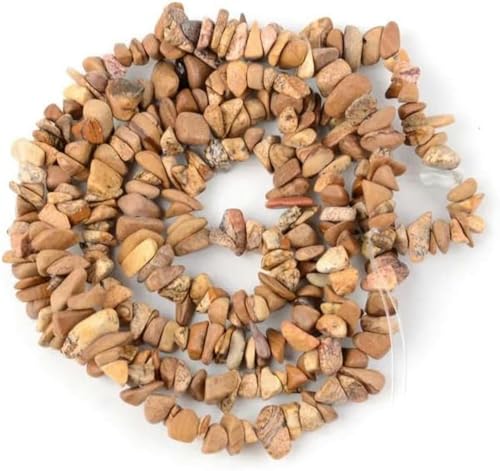Steinperlen 3-5-8-12 mm, unregelmäßige Kieselsteinperlen, Perlen zum Selbermachen für Halsketten und Armbänder, 15 Zoll, Bild 8–12 mm von BGPFJK