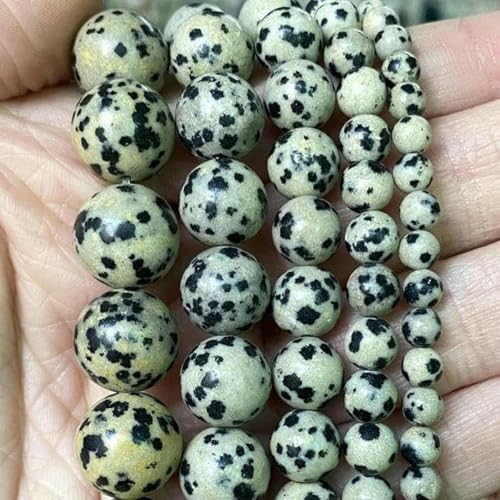 Steinperlen Stil 42 4 6 8 10 mm Lava Achat Amethyst Runde Perlen-Dalmatiner-6 mm 58 bis 61 Stück Steinperlen Stil 42 4 6 8 10 mm Lava Achat Amethyst Runde Perlen-Dalmatiner-6 mm 58 bis 61 Stück von BGPFJK