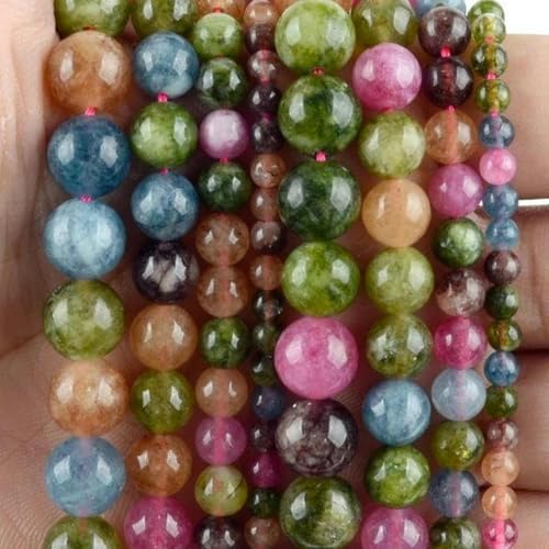 Steinperlen Stil 42 4 6 8 10 mm Lavaachat Amethyst Runde Perlen-Turmalin Jade-4 mm 88 bis 91 Stück von BGPFJK