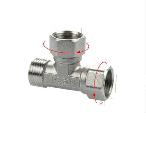 T-Stück aus Edelstahl 304 mit drehbarem Rohranschluss und Winkel-Wasserverteiler-Rohranschluss 1/2-4 von BGPFJK