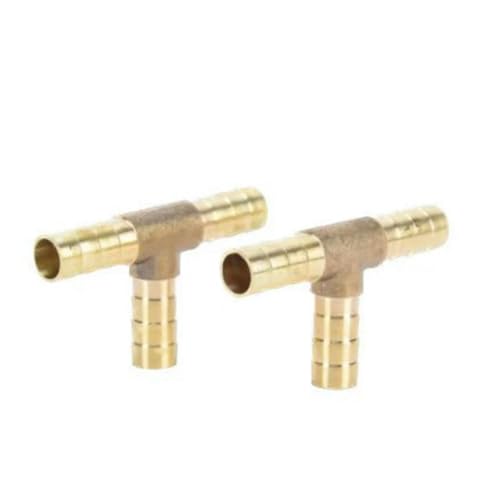 T-förmiges Messing-Schlauchstück mit Widerhaken, T-Stück, 4 mm, 6 mm, 8 mm, 10 mm, 12 mm, 16 mm, 3-Wege-Schlauchstück, Messing-Widerhaken-Kupplungsanschluss-Adapter - 14 mm von BGPFJK