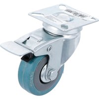 Lenkrolle mit Bremse Gummi mit Anschraubsockel ø 50 mm von BGS DO IT YOURSELF