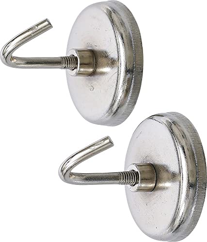 BGS Diy 79913 | Magnet-Haken | rund | Ø 34 mm | 2-tlg. | 3,5 kg von BGS Do it yourself