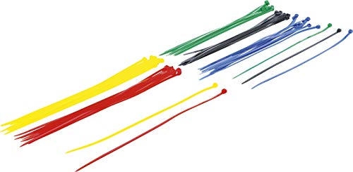 BGS Diy 80771 | Kabelbinder-Sortiment | farbig | 4,8 x 300 mm | 50-tlg. von BGS Do it yourself