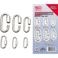 BGS Schraubverschluss-Karabinerhaken-Sortiment 8078, 20-tlg. BGS Schraubverschluss-Karabinerhaken-Sortiment 8078, 20-tlg. von BGS TECHNIC