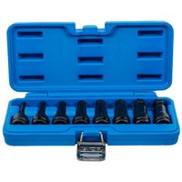 Bgs Technic - Kraft-Bit-Einsatz-Satz Länge 75 mm Antrieb Innenvierkant 12,5 mm (1/2') Innensechskant mit Kugelkopf 6 - 19 mm 8-tlg. von BGS TECHNIC