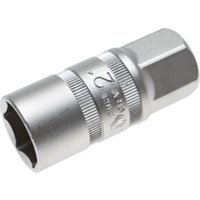 BGS Zündkerzen-Einsatz mit Magnet, Sechskant Antrieb Innenvierkant 12,5 mm (1/2 Zoll) SW 21 mm von BGS TECHNIC