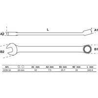 Bgs Technic - bgs Maul-Ringschlüssel extra lang sw 17 mm - 1228-17 Bgs Technic - bgs Maul-Ringschlüssel extra lang sw 17 mm - 1228-17 von BGS TECHNIC