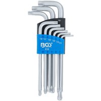 Bgs Technic - Winkelschlüssel-Satz extra lang T-Profil (für Torx) mit Kugelkopf T10 - T50 9-tlg. von BGS TECHNIC
