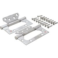 Scharnier-Satz Edelstahl für platzsparenden Einbau 100 x 50 mm 2-tlg. von BGS TECHNIC