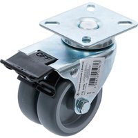 Doppel-Lenkrolle mit Bremse ø 75 mm von BGS TECHNIC