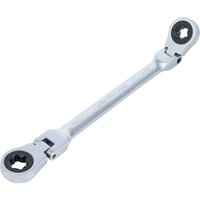 Bgs Technic - Doppel-Ratschen-Ringschlüssel abwinkelbar mit E-Profil Ringköpfen sw E14 x E18 von BGS TECHNIC