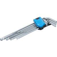 Bgs Technic - Winkelschlüssel-Satz extra lang Innensechskant / Innensechskant mit Kugelkopf 1,5 - 10 mm 9-tlg. von BGS TECHNIC