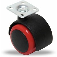 Lenk-Doppelrolle rot/schwarz 50 mm von BGS TECHNIC