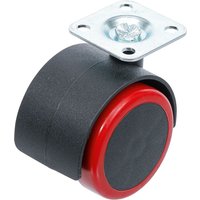 Bgs Technic - Lenk-Doppelrolle rot/schwarz 50 mm von BGS TECHNIC