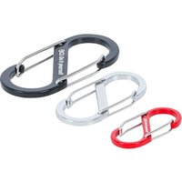 Karabinerhaken-Sortiment mit Doppelöffnung Aluminium 3-tlg. von BGS TECHNIC
