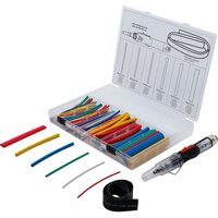 BGS Mini-Heißgasbrenner mit Schrumpfschlauch-Sortiment farbig mit Piezo-Zündung 162tlg. - 70143 von BGS TECHNIC