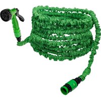 Bgs Technic - Wasserschlauch Textil flexibel mit Garten-Handbrause mit 7 Funktionen 7,5 - 22 m von BGS TECHNIC