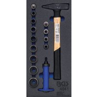 Werkstattwageneinlage 1/3: Locheisen-Satz, Hammer 15-tlg. von BGS TECHNIC