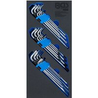 Bgs Technic - bgs Werkstattwageneinlage 1/3: Winkelschlüssel-Satz extra lang T-Profil (für Torx) / T-Profil (für Torx) mit Bohrung / Innensechskant von BGS TECHNIC