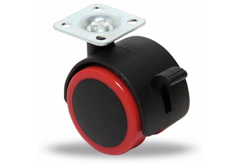 BGS technic Doppelrolle BGS TECHNIC Lenk-Doppel-Laufrolle, rot/schwarz, Ø von BGS technic