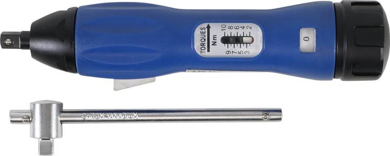 BGS technic Drehmomentschlüssel Drehmomentschrauber, Abtrieb Außenvierkant 6,3 mm (1/4), 2 - 10 Nm (1 St) von BGS technic