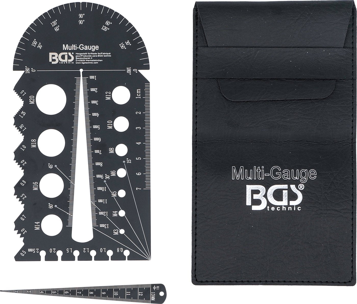 BGS technic Fühlerlehre Schrauben- und Gewindeschablone, metrisch, M3 - M20, 0,5 - 13,00 mm, 1-St. BGS technic Fühlerlehre Schrauben- und Gewindeschablone, metrisch, M3 - M20, 0,5 - 13,00 mm, 1-St. von BGS technic