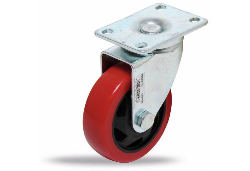 BGS technic Lenkrolle BGS TECHNIC Lenk-Laufrolle, rot/schwarz, Ø 100 mm von BGS technic