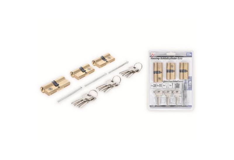 BGS technic Schließzylinder BGS TECHNIC DIY Messing-Schließzylinder-Satz von BGS technic