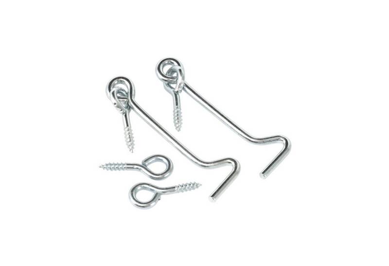 BGS technic Türriegel BGS TECHNIC Sturmhaken mit Schraubösen, 2 Stück von BGS technic