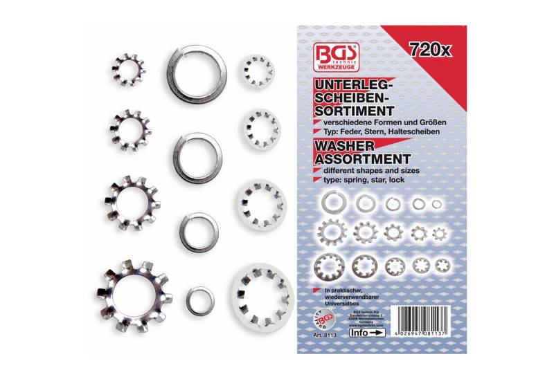 BGS technic Unterlegscheibe BGS TECHNIC Sort. Unterlegscheiben, 8113, 720-tlg von BGS technic