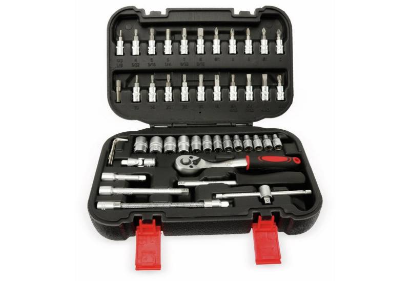 BGS technic Bit- und Steckschlüsselset BGS TECHNIC Steckschlüssel-Satz 2142, 46-tlg von BGS technic