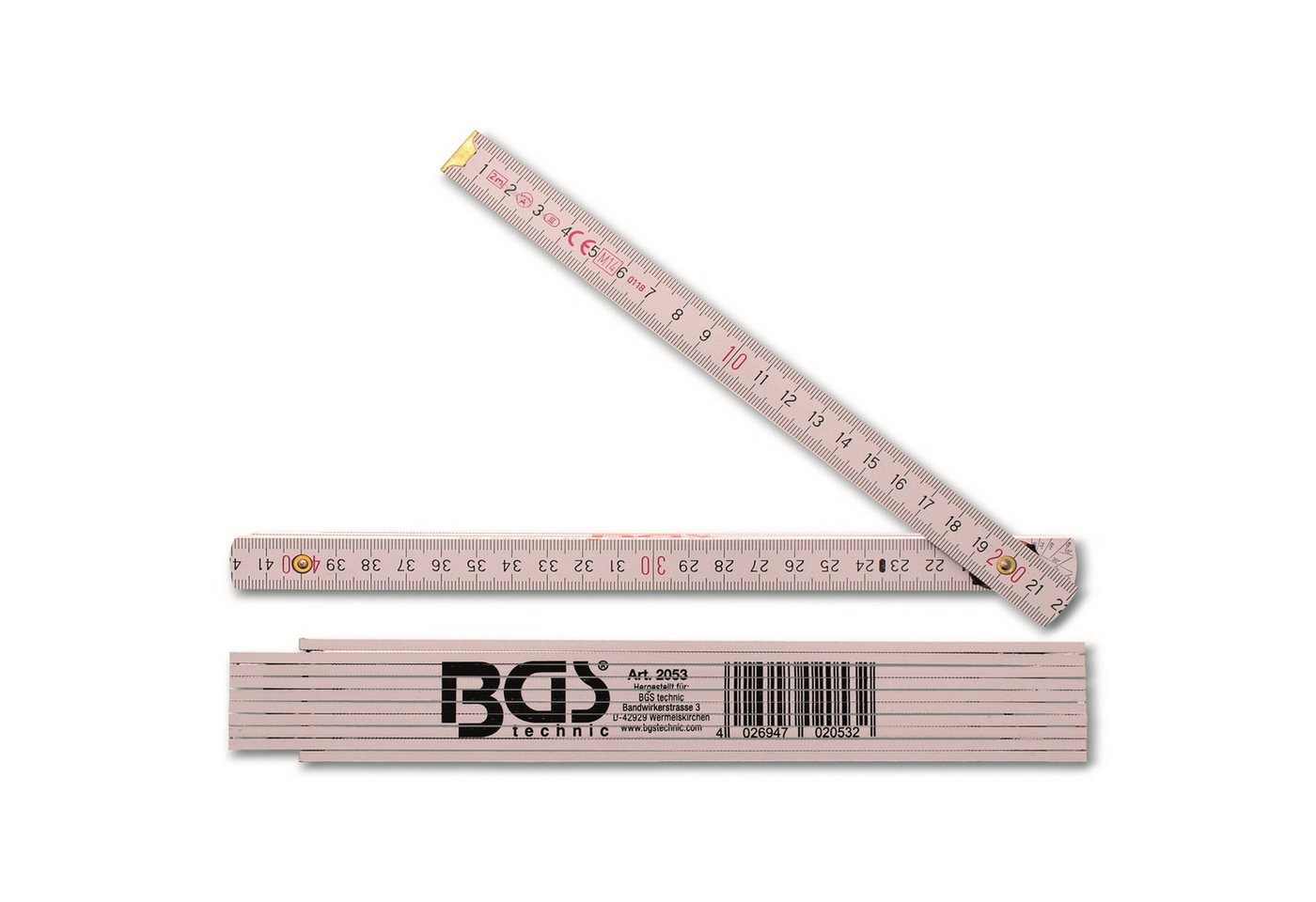 BGS technic Zollstock BGS TECHNIC Gliedermaßstab aus Holz von BGS technic
