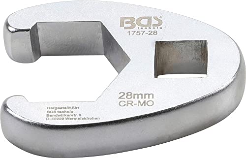 BGS 1757-28 | Hahnenfußschlüssel | 12,5 mm (1/2") | SW 28 mm von BGS