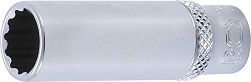BGS 10711 | Steckschlüssel-Einsatz Zwölfkant, tief | 6,3 mm (1/4") | SW 11 mm | CV-Stahl | Stecknuss | Nuss von BGS