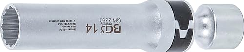 BGS 2390 | Zündkerzen-Gelenkeinsatz Zwölfkant mit Haltefeder | Antrieb Innenvierkant 10 mm (3/8") | SW 14 mm BGS 2390 | Zündkerzen-Gelenkeinsatz Zwölfkant mit Haltefeder | Antrieb Innenvierkant 10 mm (3/8") | SW 14 mm von BGS